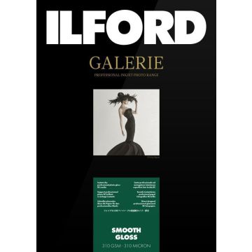 Ilford Galerie Smooth Gloss 310g A2 cm 25 loksnes inkjet papīrs