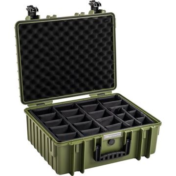 BW Outdoor Cases Type 6000 / Bronzas zaļš (dalītāju sistēma)