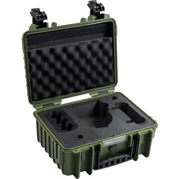BW Outdoor Cases Type 3000/PP.117 koferis, paredzēts DJI Flip, bronzas zaļš