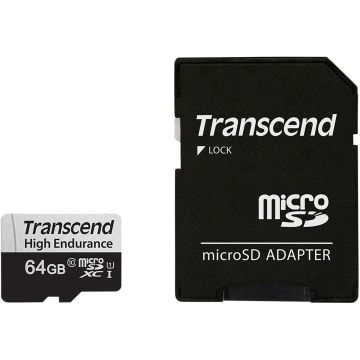 Transcend microSDXC 350V 64GB klase 10 UHS-I U1