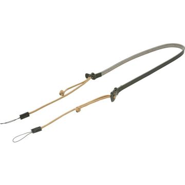 Artisan & Artist ACAM-P12 Flynn camera paracord strap with adjustable length in leather (with loop), tan