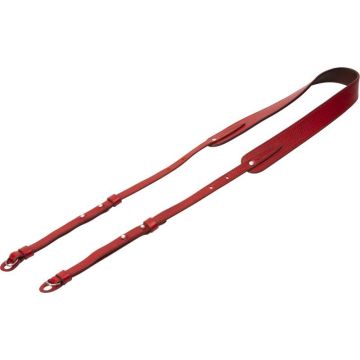 Artisan & Artist ACAM-284 three-length adjustable Italian leather strap (with ring/eyelets), red