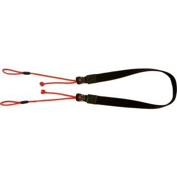 Artisan & Artist ACAM-P25 wide parachute cord strap with adjustable length (D-ring), red