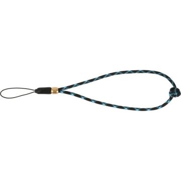 Artisan & Artist ACAM-P04H Multi Paracord hand strap with Celtic button knot (with loop), black/blue