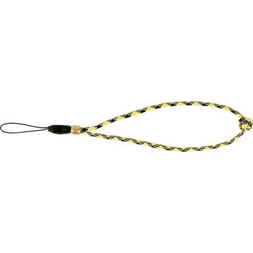 Artisan & Artist ACAM-P04H Multi Paracord hand strap with Celtic button knot (with loop), yellow/black