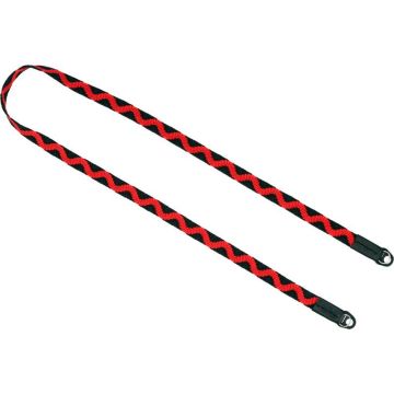 Artisan & Artist ACAM-317 silk camera strap with traditional Japanese pattern, black/red