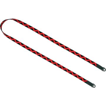 Artisan & Artist ACAM-318 silk camera strap with traditional Japanese pattern (long), black/red