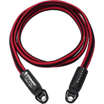 Artisan & Artist ACAM-320A silk camera strap, black/red