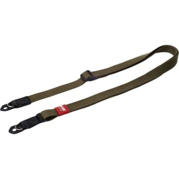 Artisan & Artist ACAM-100AA slim and soft cloth camera strap (with ring) for Leica M/mirrorless, khaki