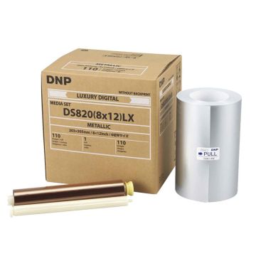 DNP Metallic foto papīrs 1 rullis ar 110 izdrukām 20x30, paredzēts DS820