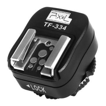 Pixel TF-334 zibspuldzes pēdas adapteris, paredzēts Sony MI uz Canon/Nikon