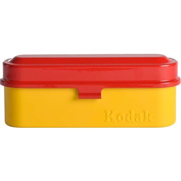 Kodak filmas futrālis 135 (mazs) sarkans/dzeltens
