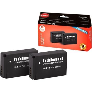Hähnel akumulators Canon HL-E12 / LP-E12 dubultā paka