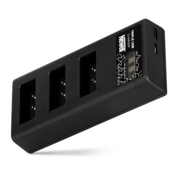 Newell CD-USB-C trīskanālu lādētājs paredzēts Canon LP-E17 akumulatoriem