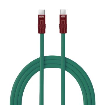 Newell USB-C - USB-C 100 W kabelis, 2 m, Silīcija, Zaļš-Bordō