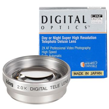 King DRT-20 52mm sudrabs teleobjektīvs