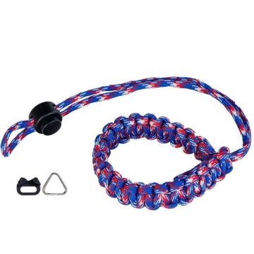 Genesis Gear Paracord kameras rokas siksniņa, zila/sarkana/balta