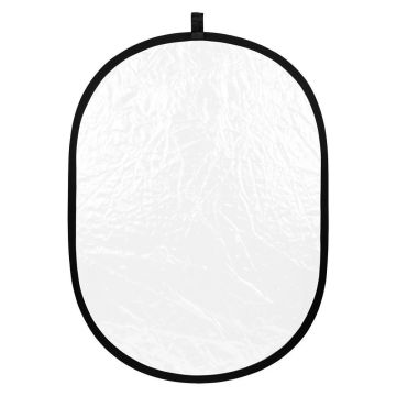 Mitoya 90x120cm balts-sudraba ovāls atstarotājs