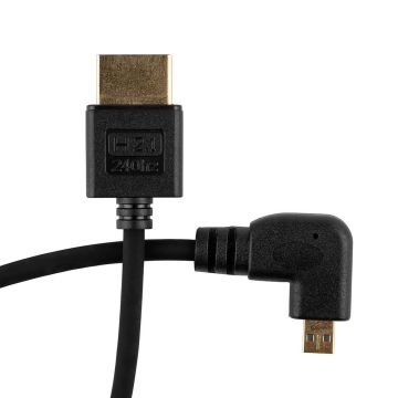 Mitoya Angled HDMI to Micro HDMI [Right] 50cm Spiral Cable