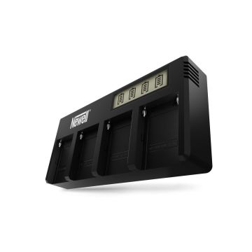 Newell DF-4CH četru kanālu lādētājs NP-F akumulatoriem, paredzēts Sony