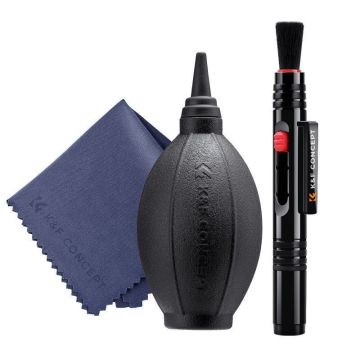 K&F Concept 3-in-1 Tīrīšanas Komplekts - Bumbieris, Mikrofibra, Foto Pildspalva