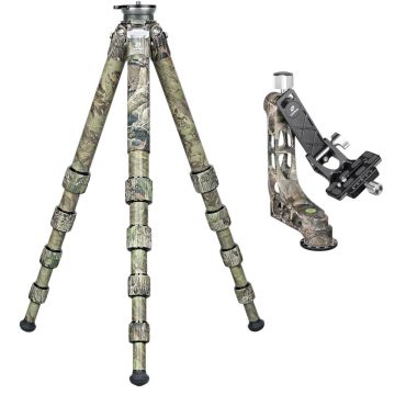 Leofoto LS-365CEX+PG-1 karbona statīvs ar gimbal galvu kamuflāžas