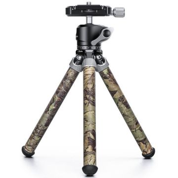 Leofoto MT-02C+LH-22 karbona statīvs ar lodveida galvu kamuflāžas