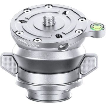 Leofoto LBQ-50S silver leveling base