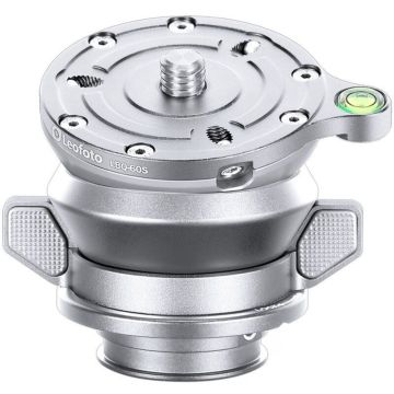 Leofoto LBQ-60S silver leveling base
