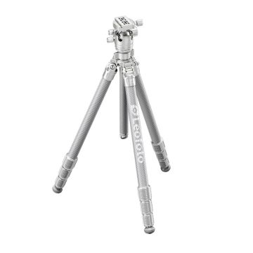 Leofoto LG-324C+LH-40R(Silver) karbona statīvs ar lodveida galvu sudraba