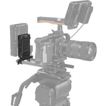 SmallRig 3498 akumulatora adaptera plate V-Mount (pamata versija) ar dubulto stieņa skavu