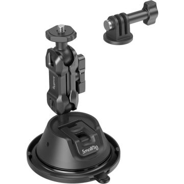SmallRig 4193 Pārnēsājams uzkļūšanas kausa montāžas turētājs darbības kamerām SC-1K