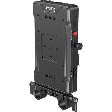 SmallRig 3203 Advanced V-Mount akumulatora stiprinājuma plate ar dubulto 15mm stieņa skavu