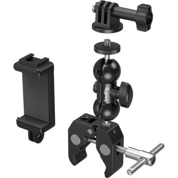 SmallRig 4373 Vēžvāķa Super Skavas Komplekts ar Bumbu un Burvju Roku
