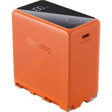 SmallRig 4576 kameras akumulators USB-C uzlādējamais NP-F970 oranžs