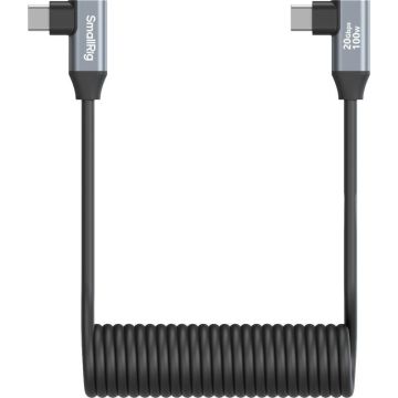 SmallRig 4793 USB-C leņķis uz USB-C leņķis spirāles dati kabelis