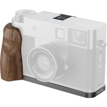 SmallRig 5394 L-veida uzstādīšanas plāksne ar koka rokturi FUJIFILM X puse melns sudrabs