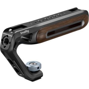 SmallRig 5250 Wooden Top Handle with Cold Shoe Mount