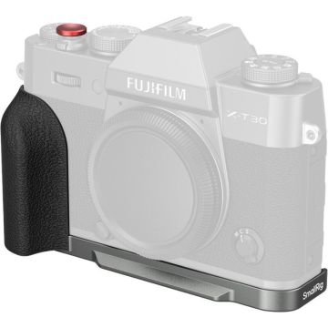 SmallRig 5665 L-Formas Montāžas Plāksne ar Silikona Rokturi paredzēta FUJIFILM X-T30 / T30 II / T30 III Ogļu Pelēks