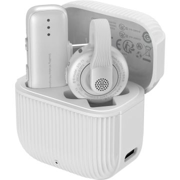 SmallRig 5719 S70-C1 bezvadu mikrofons ar USB-C adapteri telefoniem, balts