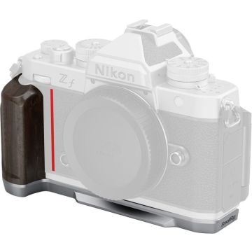 SmallRig 5707 L veida stiprinājuma plate ar koka rokturi, paredzēta Nikon Z f, sudraba