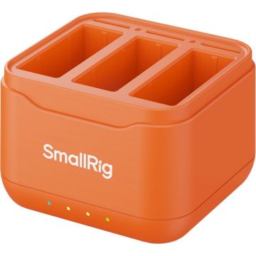 SmallRig 5921 kameras akumulatora lādētājs, paredzēts DJI Action 6 / Action 5 Pro / Osmo 360