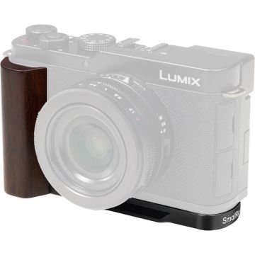 SmallRig 5942 L-veida montāžas plate ar koka rokturi paredzēts Panasonic Lumix L10 melna