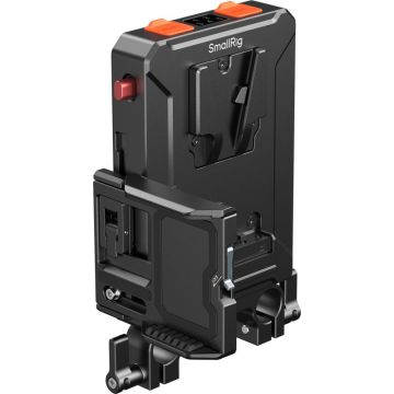 SmallRig 5881 viedais V-Mount akumulatora adaptera plate ar 15mm dubulto stieņu skavu