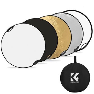 K&F 5-in-1 Apļveida reflektora komplekts - 110 cm