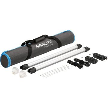 NanLite Pavotube II 15C LED RGBWW Tūres Gaisma 2 Gaismu Komplekts