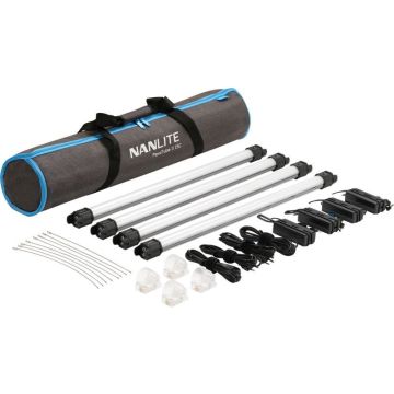 NanLite Pavotube II 15C LED RGBWW caurulītes gaisma 4 gaismu komplekts