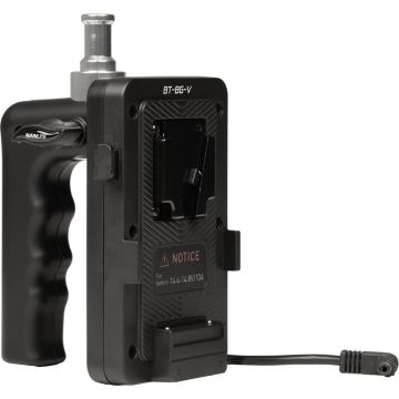 Nanlite V-mount bateriju grips (rokturis) ar DC savienotāju