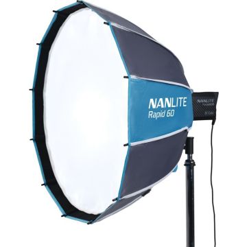 Nanlite Rapid 60 paraboliskais softbokss SB-RP60 ar šūnu režģi priekš FM Mount