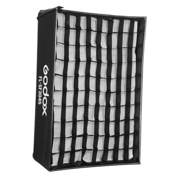 Godox FL-SF3045 softbokss ar šūnu režģi, difuzora audumu un somu, paredzēts FL60